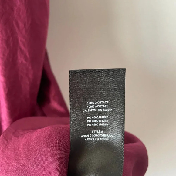 Aritzia Babaton Model Satin Cowl Neck Mini Dress NWT Grapevine Purple Burgundy - Picture 7 of 9